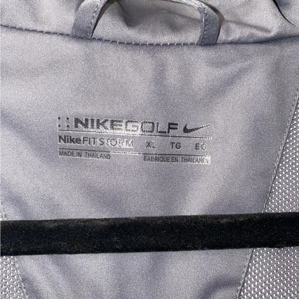NIKE GOLF Size X-Large Zip Up Mens Storm Fit Windbreaker Jacket Gray W/Yellow - Picture 3 of 11
